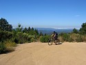 Riding around the edge of the rather ominous heli-pad.... wonder what they use that for then? hmm... Santa Cruz and the Pacific