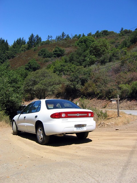 My car on Highland Way returning from Soquel